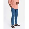 Denim Lininio mišinio chino stiliaus susukamos kelnės - mėlyno džinso v5 om-pacp-0198