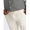 CREAM Lininio mišinio susukamos chino kelnės - kreminės v2 om-pacp-0198