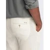 CREAM Lininio mišinio susukamos chino kelnės - kreminės v2 om-pacp-0198