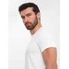 Cotton Vyriški klasikiniai medvilniniai marškinėliai – balti v4 om-tsbs-0146