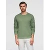 Basic Vyriškas paprastas džemperis su apvalia iškirpte – žalias v3 om-ssbn-0175