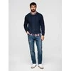 Denim Vyriškos CARROT FIT džinsinės kelnės su įbrėžimais – šviesiai mėlynos V1 OM-PADP-0250