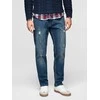 Denim Vyriškos CARROT FIT džinsinės kelnės su įbrėžimais – šviesiai mėlynos V1 OM-PADP-0250