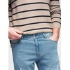 Blue Vyriškos CARROT FIT džinsinės kelnės su įbrėžimais – šviesiai mėlynos V1 OM-PADP-0250