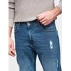 Blue Vyriškos CARROT FIT džinsinės kelnės su įbrėžimais – šviesiai mėlynos V1 OM-PADP-0250