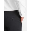 CLASSIC Vyriškos klasikinės chino kelnės su smulkia tekstūra - grafito spalvos v4 om-pacp-0188