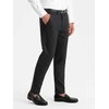 CLASSIC Vyriškos klasikinės chino kelnės su smulkia tekstūra - juodos v5 om-pacp-0188
