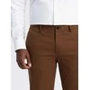 CLASSIC Vyriškos klasikinio kirpimo chino kelnės su minkšta tekstūra - karamelė v3 om-pacp-0190