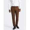 CLASSIC Vyriškos klasikinio kirpimo chino kelnės su minkšta tekstūra - karamelė v3 om-pacp-0190