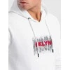 CLASSIC Vyriškas klasikinis raštuotas kengūros džemperis – baltas v1 om-ssps-0150