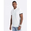 Cotton vyriški medvilniniai polo marškinėliai – balti v1 om-poss-0113