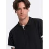 Cotton vyriški medvilniniai polo marškinėliai – juodi v8 om-poss-0113