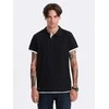 Cotton vyriški medvilniniai polo marškinėliai – juodi v8 om-poss-0113