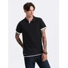 Cotton vyriški medvilniniai polo marškinėliai – juodi v8 om-poss-0113