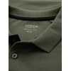 Cotton vyriški medvilniniai polo marškinėliai – alyvuogių spalvos v6 om-poss-0113