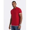 Cotton vyriški medvilniniai polo marškinėliai – raudoni v2 om-poss-0113