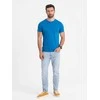 Cotton vyriški medvilniniai marškinėliai – mėlyni v12 om-tsbs-0146