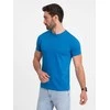 Cotton vyriški medvilniniai marškinėliai – mėlyni v12 om-tsbs-0146