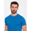 Cotton vyriški medvilniniai marškinėliai – mėlyni v12 om-tsbs-0146