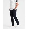Blue Vyriškos elegantiškos klasikinio kirpimo chino kelnės - tamsiai mėlynos v3 om-pacp-0191
