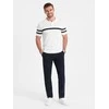 Blue Vyriškos elegantiškos klasikinio kirpimo chino kelnės - tamsiai mėlynos v3 om-pacp-0191
