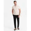 CLASSIC Vyriškos elegantiškos klasikinio kirpimo chino stiliaus kelnės - juodos v4 om-pacp-0191