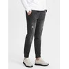Denim Vyriškos džinsinės JOGGER kelnės su įbrėžimais – juodos V2 OM-PADJ-0150