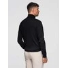 Vyriškas megztas golfas su aptempta apykakle su viskoze - juodas v1 om-swtn-0101
