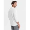 Collar vyriški ilgarankoviai marškinėliai su polo apykakle – balti v1 om-pobl-0114