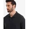 Collar vyriški ilgarankoviai marškinėliai su polo apykakle – juodi v2 om-pobl-0114