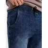 Vyriškos marbled denim joggery pants - dark mėlynas v1 om-padj-0133