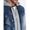 Denim vyriškas vidurio sezono džinsinis švarkas - džinso/pilkos spalvos c322