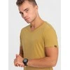 vyriški vienspalviai marškinėliai s1369 - garstyčių spalvos