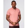 Pink Vyriški polo marškinėliai su dekoratyvinėmis sagomis – išblukusi rožinė spalva V4 S1744