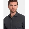 Cotton Vyriški REGULAR medvilniniai vieno džersio megzti marškiniai – grafito spalvos V6 OM-SHCS-0138