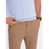 vyriškos aptemptos chino kelnės – šviesiai rudos v2 om-pacp-0186
