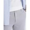 Vyriški SLIM FIT struktūrinio megztinio šortai – šviesiai pilki V4 OM-SRCS-0126