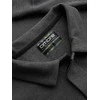 Collar Vyriškas struktūruotas megztinis su polo apykakle – grafito melanžo spalvos V1 OM-SSNZ-0149