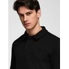 Collar Vyriškas struktūruotas megztinis su polo apykakle – juodas V8 OM-SSNZ-0149