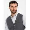 Collar vyriška liemenė su apykakle - grafito spalvos v2 om-blzv-0109