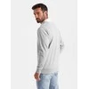 Collar vyriškas džemperis su balta polo apykakle - pelenų spalvos v7 om-ssnz-0132