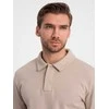 Collar Vyriškas sportinio kostiumo komplektas su polo apykakle ir kelnėmis - smėlio spalvos V2 Z71