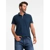 Blue Polo marškinėliai - tamsiai mėlyni v3 om-poss-0110