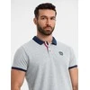 Polo marškinėliai - pilki melanžo v1 om-poss-0105