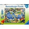 Ravensburger dėlionė, 100 detalių, pasaulio gyvūnai