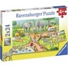 Ravensburger dėlionė 2x24 detalės Diena zoologijos sode