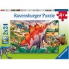 Dėlionė „Ravensburger“ 2x24 detalės dinozaurai