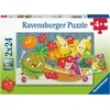 Ravensburger dėlionė 2x24 detalės švieži vaisiai ir daržovės