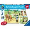 Ravensburger dėlionė 3x49 detalės arkliai