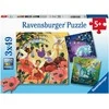 Dėlionė „Ravensburger“ 3x49 detalės, magiški personažai